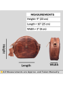 Crossbody Purse Buffalo Leather Hobo Women Semi Circle Zipper Brown Bag